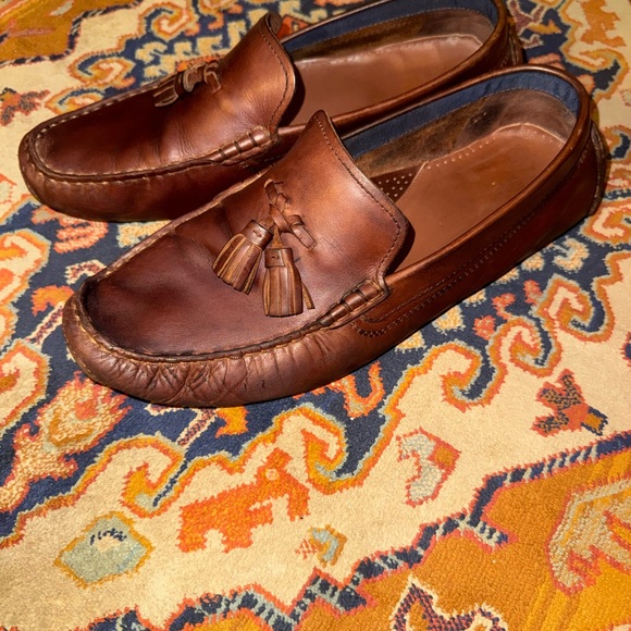 Cole Haan Brown Tassel Loafers - Picture 2 of 5